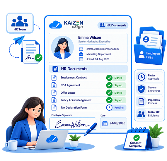 eSignature for HR teams Free Trial Button